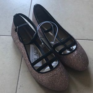 Ballet girl glitter flats , brand new